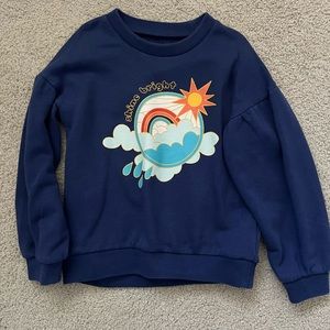 Tucker + Tate Balloon Sleeve Sweatshirt Blue Twilight Shine Bright in Sz 5